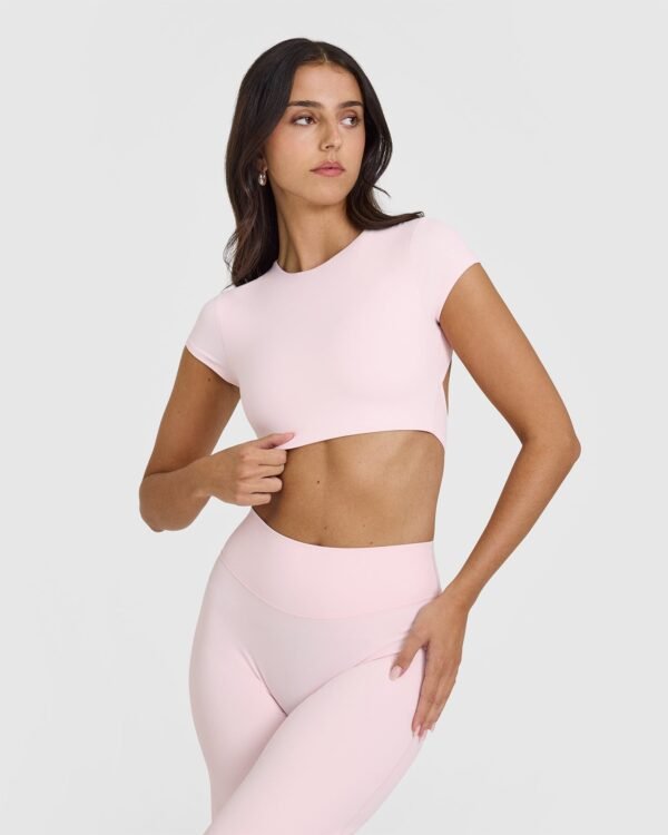 SoftMotion Short Sleeve Crop Top | Ballet Pink