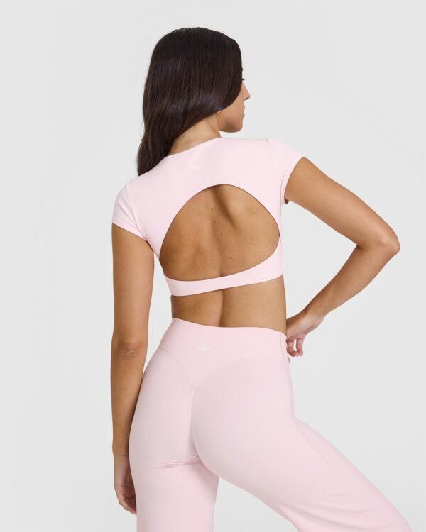 SoftMotion Short Sleeve Crop Top | Ballet Pink - Image 2